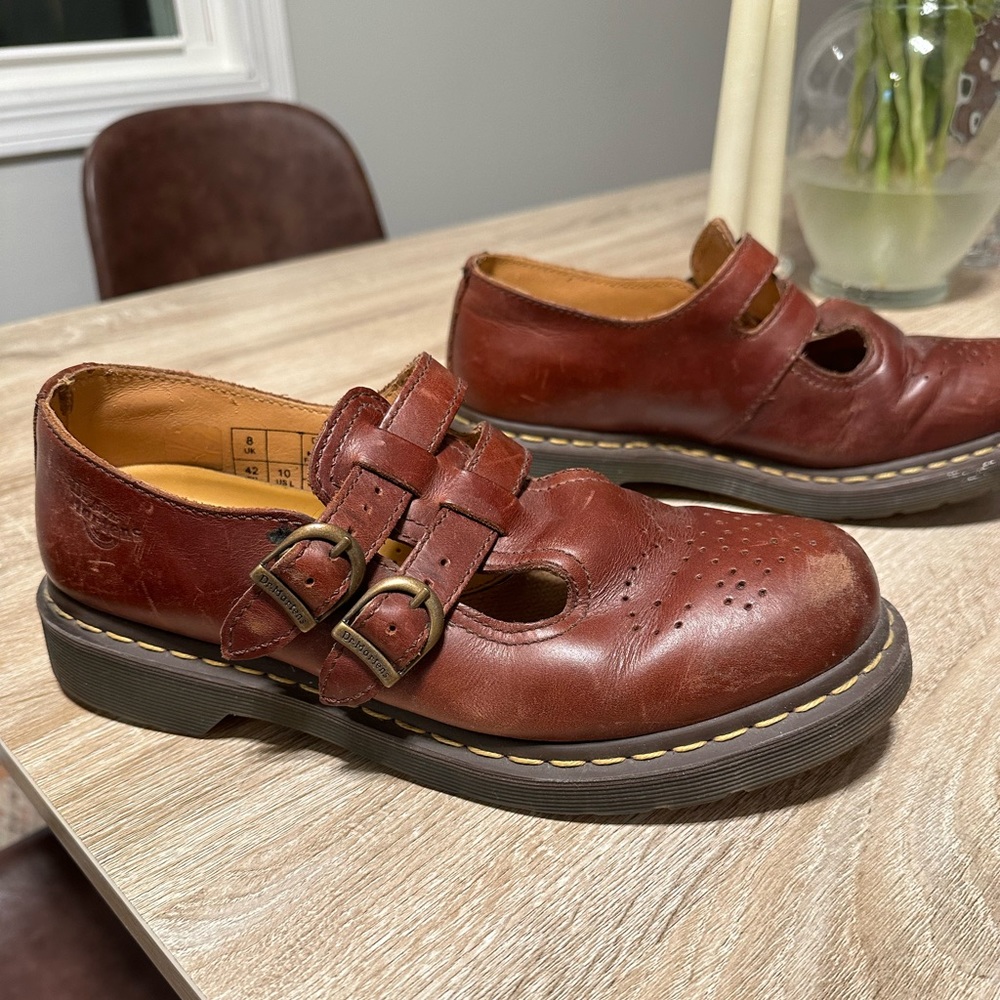 Dr. Martens Mary Jane loafers - Perforated Toe shoes with buckles size 10 women